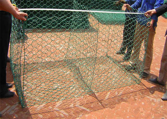 Cestine di pietra di filo esagonale resistente Cestini di gabione di filo tessuto
