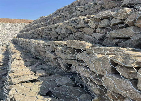 50 g-1200 g/m2 Scatole in gabione con maglia esagonale a doppio tessuto