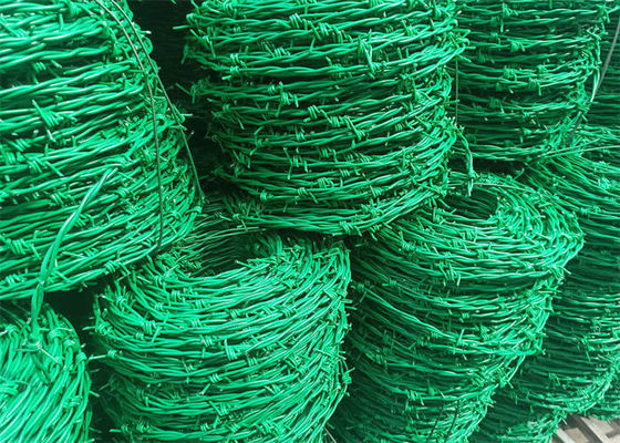 Materiale di acciaio galvanizzato con filo spinato a filo singolo rivestito in PVC