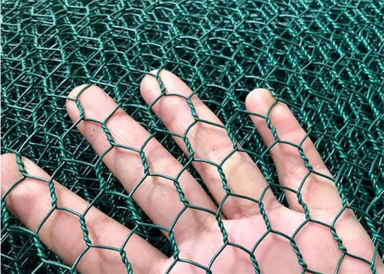 Griglia di filo esagonale rivestita in PVC Griglia di filo tessuto contorto