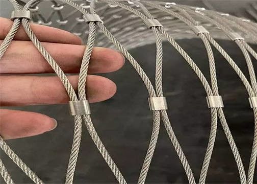 316 Griglia di corda in acciaio inossidabile Griglia di acciaio architettonico di tipo annodato